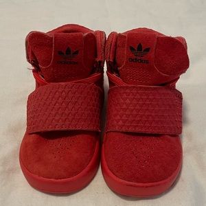 Adidas Red Suede High Top Ortholite Toddler Basketball Sneaker Size 5